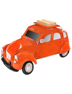 Coches pared naranja