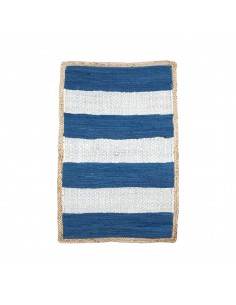 Alfombra azul/blanca 60x90 cm.
