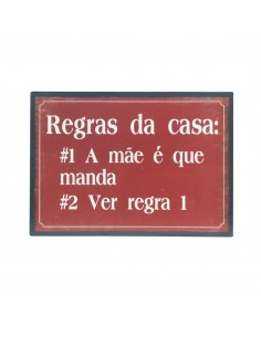 Placas pared regras da casa