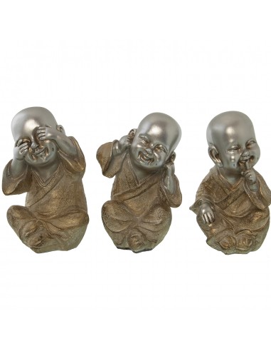 Set 3 Figuras Buda Resina
