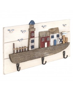 Percha barco faro/casas 2