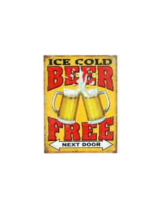 Placa pared cerveza 25x33 cm.