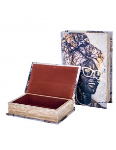 S/2 cajas libro africana 2