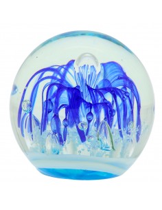 Pisapapeles vidrio azul