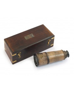 Telescopio con caja antigua