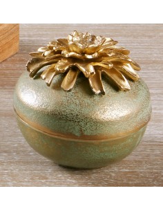 Caja Aluminio Flor Oro