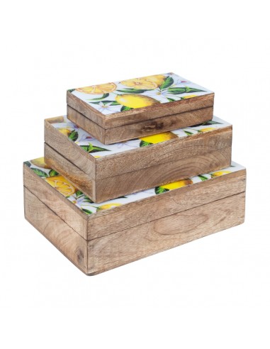 Set 3 cajas rect.limones