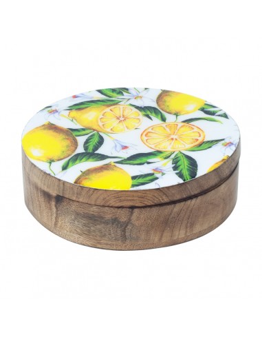 Caja redonda limones