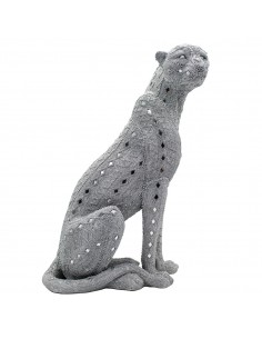 Leopardo sentado plata