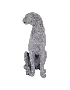 Leopardo sentado plata 2