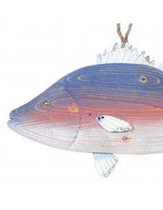 Colgante pez madera relieve 2