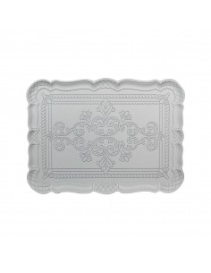Bandeja gris rect.relieve