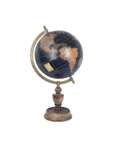 Globo mundo negro con pie
