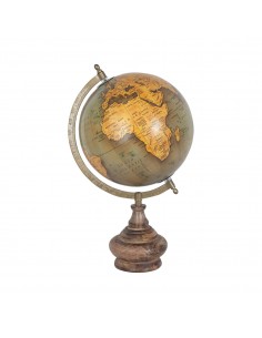 Globo mundo verde envejecido