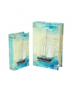 S/2 caja libro barco