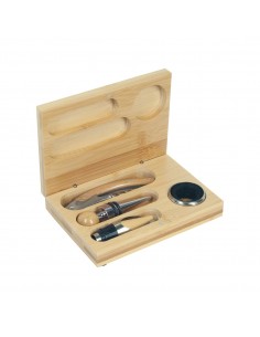 Caja bambu 4 pcs.vino
