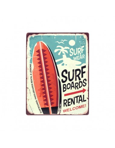 Placa pared 25x33cm surf board