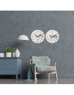 Reloj pared mundo 34cm 2