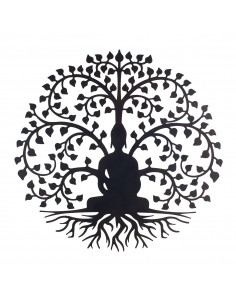 Adorno pared buda arbol