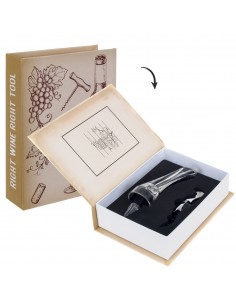 Caja libro set vino 4 pcs