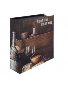 Caja libro set vino 4 pcs 2