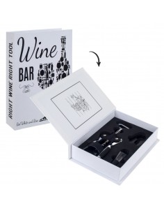 Caja libro set vino 4 pcs