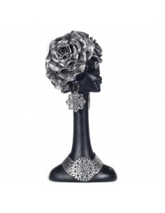 Figura cabeza africana rosas