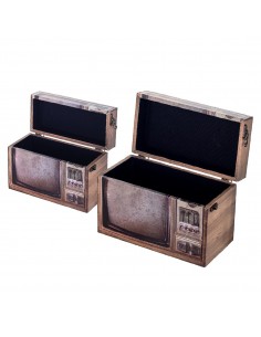 S/2 cajas tele almacenamiento 2