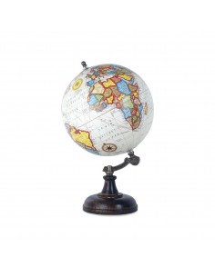 Globo mundo blanco 20 cm.