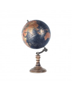 Globo mundo negro 20 cm.